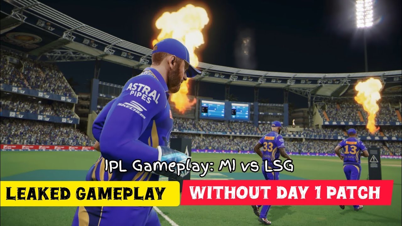 Утечка игрового процесса Cricket 26 — MI против LSG — (без патча первого дня)