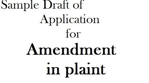 Application for amendment in plaint # Legal Drafts # Legal Drafting # Legal Templates