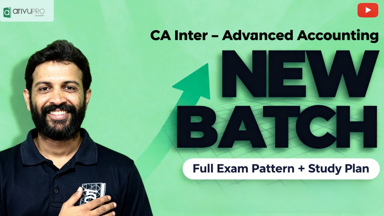 New Batch Recordings | CA Inter | Advanced Accounting | CA Sandesh ...