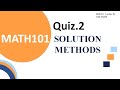 MATH101 2nd Quiz | Solution Method Of  MATH101 Quiz with ChatGPT | VU | Code Neat