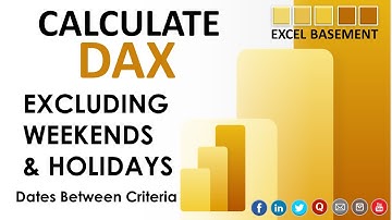 Total Sales based on Dates Between & Excluding Weekends and Holidays in POWER BI | CALCULATE DAX