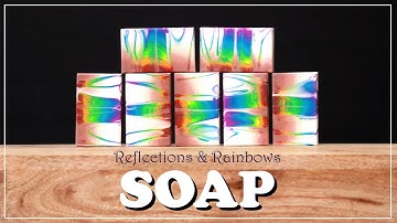 Rainbow Reflections in Sand ~ Oasis Soap Swirl Technique ~ 9 Color Rainbow! Soap making Tutorial