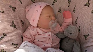 Night routine with a 1 week old! (REBORN DOLL) 🎀😚😍