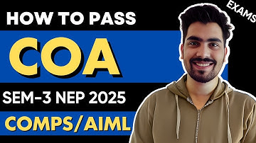 How to Pass Computer Organization and Architecture (COA) | COA Importance | MU SEM-3 COMPS ✅📚