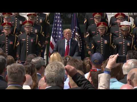 Trump Sings, Speaks At "Celebration Of America"