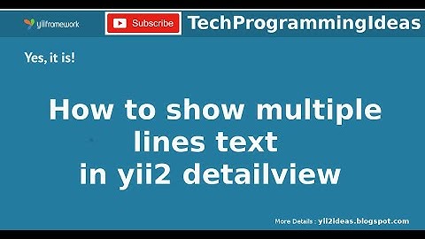 How to show multiple lines text  in yii2 detailview