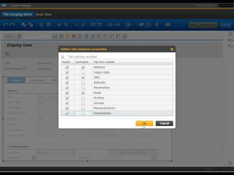 SAP Screen Personas - Tab merging demo