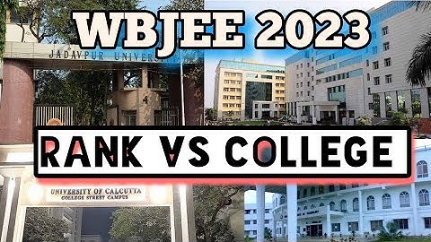 WBJEE 2023 RANK vs COLLEGE 🔥| Low Marks मैं High Rank😱 #wbjee