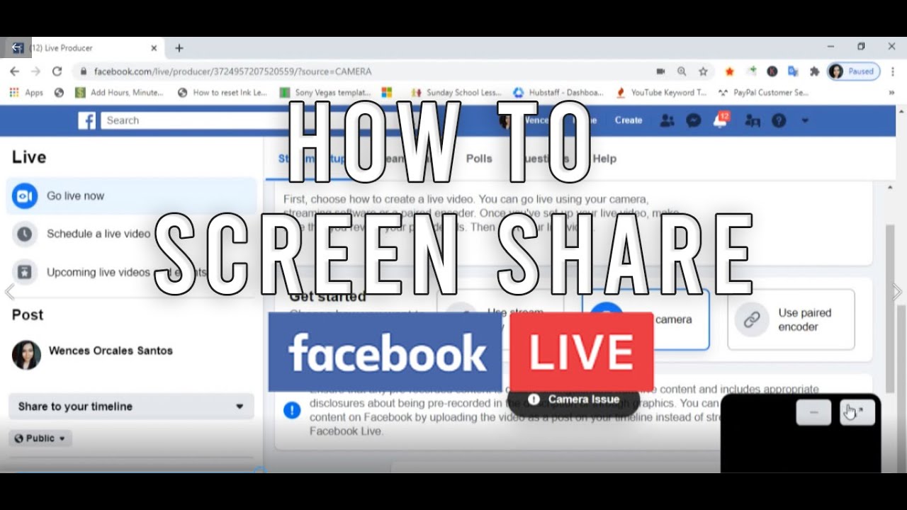 How To Screen Share On Facebook Live Youtube