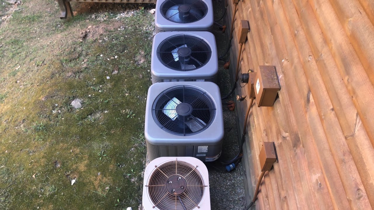 2003 2 ton Colman Evcon air conditioner starting up YouTube