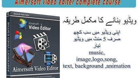 aimersoft video editer complete course