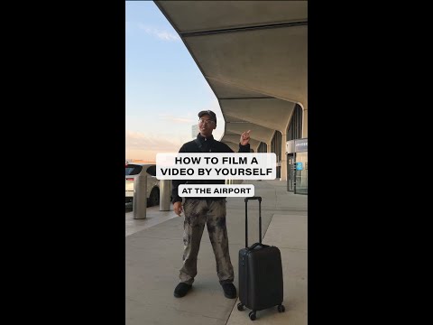 ✈️ No Friends? Film A Video By Yourself At The Airport! #travel #shotoniphone #videography #shorts