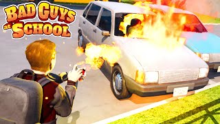 学校の車を爆発炎上させるかわいいイタズラをするゲーム『 Bad Guys at School 』 screenshot 4