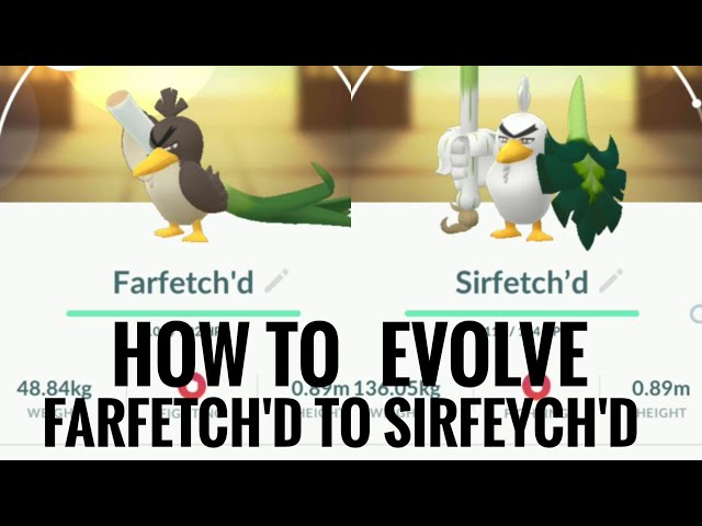 HOW TO EVOLVE FARFETCH'D TO SIRFETCH'D : Pokemon Sword and Shield 