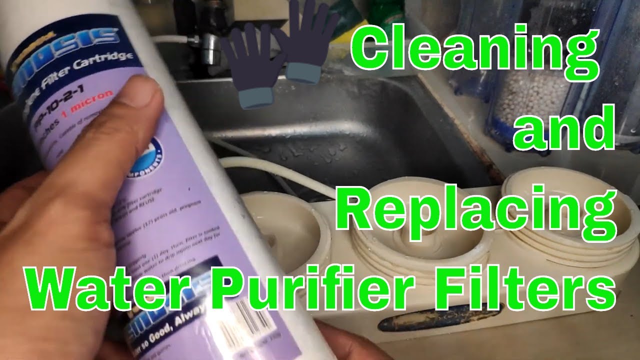 3 stages water purifier filter cleaning and replacement - YouTube