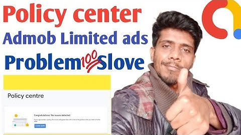 Admob Ads has been limited problem solve | How to solve admob policy centere problem | TrixsMaster