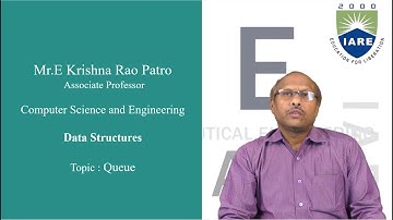 Linear Queue ADT and its implementation by Mr E Krishna Rao Patro