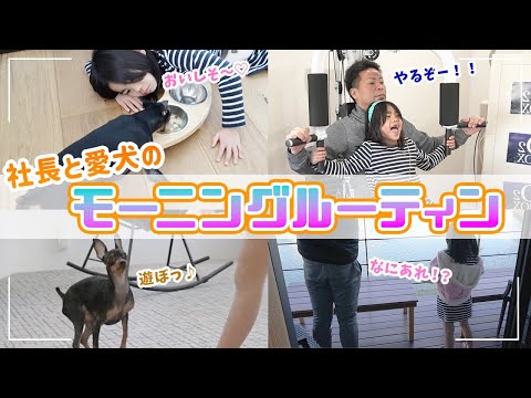 【モーニングルーティーン】ミニチュアピンシャーとの朝の日課 /おしゃれな家/3LDK+S/社長