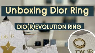 Unboxing dior evolution ring