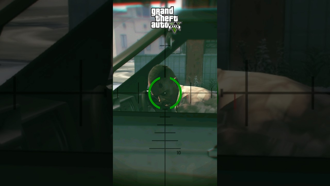 SHOOT A SNIPER SHOT ON A CAR DRIVER GTA EVOLUTION 