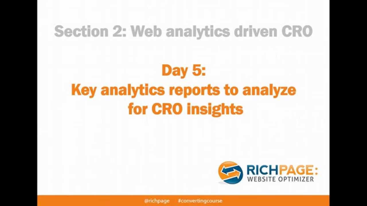 Conversion rate optimization course - Section 2 Day 5 - YouTube