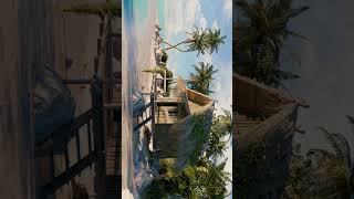 Tropical escape 🌴☀️Made this cozy beach hut environment in Blender #blendertutorial #3danimation