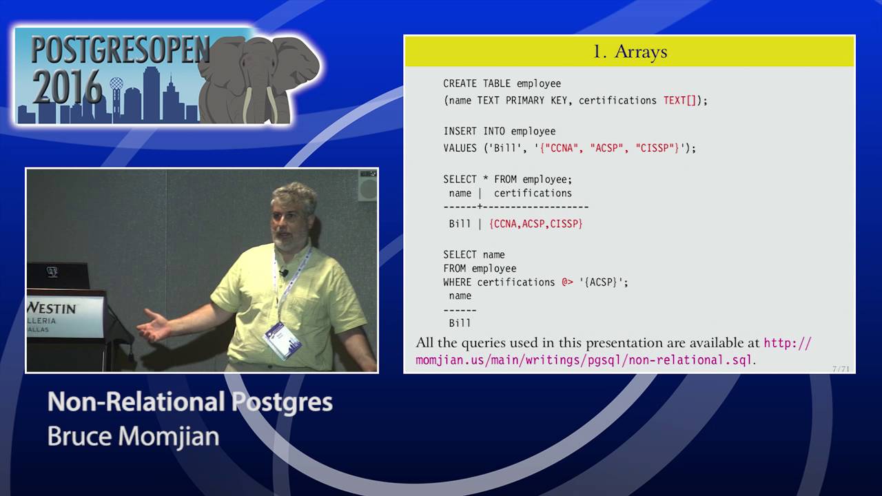 Postgres Open 2016 - Non-Relational Postgres