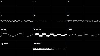 Out Zone ((C) 1990 Toaplan Arcade) - Full soundtrack [Oscilloscope view]