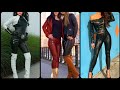 High waisted Leather pants outfit ideas||Leather tight pants designs|| Faux leather pants