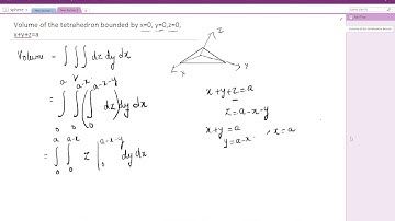 Volume of tetrahedron using triple integral