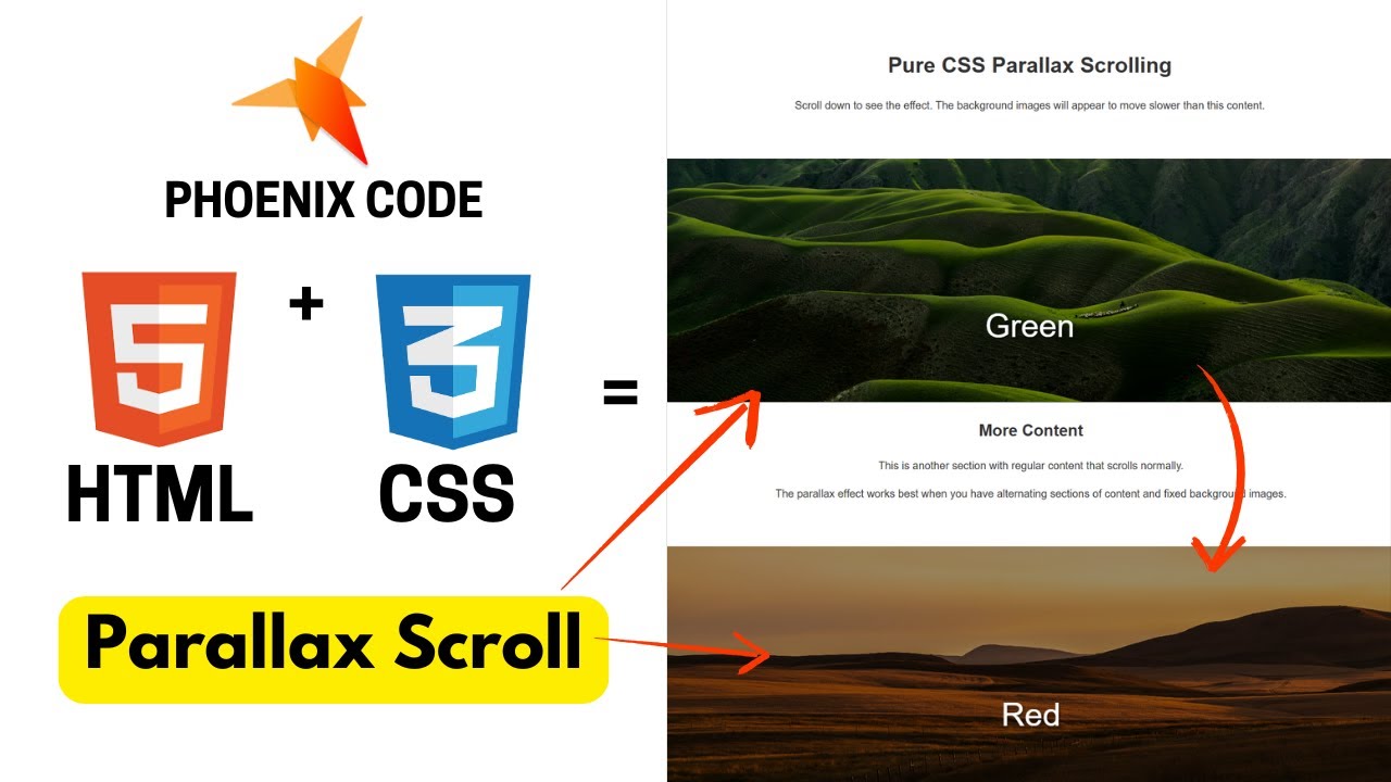 Create a Stunning Parallax Scrolling Effect with Pure CSS - YouTube