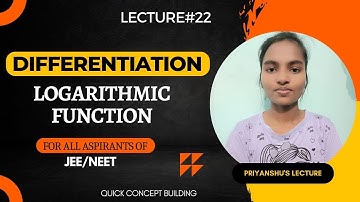 Differentiation- Logarithmic function | Problem Question 3 and 4 |  For Class 11 and 12 |#education
