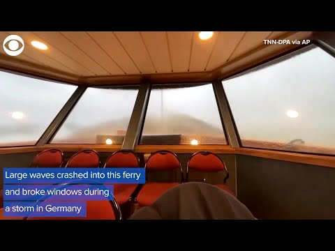 WEB EXTRA: Waves Slam Into Commuter Ferry, Break Windows