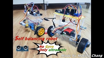 DIY Self Balancing robot with Arduino, only ultrasonic sensor(아두이노 초음파센서 밸런싱 로봇)