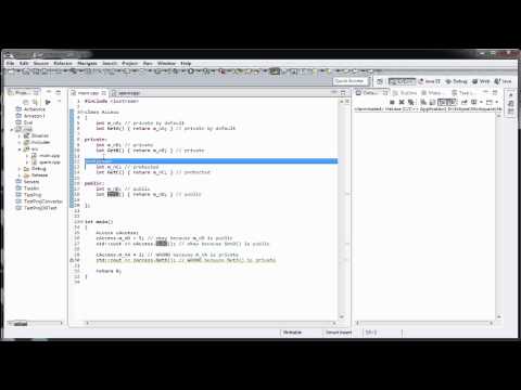 Tutoriale Video C++ nr. 34 despre functii de acces in cadrul unei clase si despre incapsulare