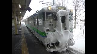 【キハ40系】千歳線 2625D 普通列車追分行き発車＠南千歳 2019年2月