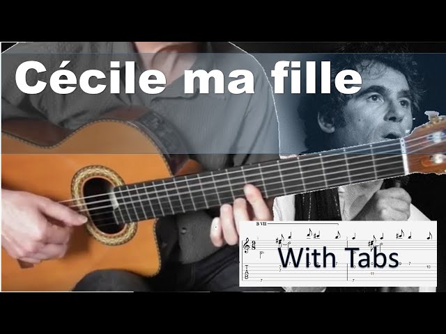 Cécile ma fille - Claude Nougaro - solo fingerstyle guitar 