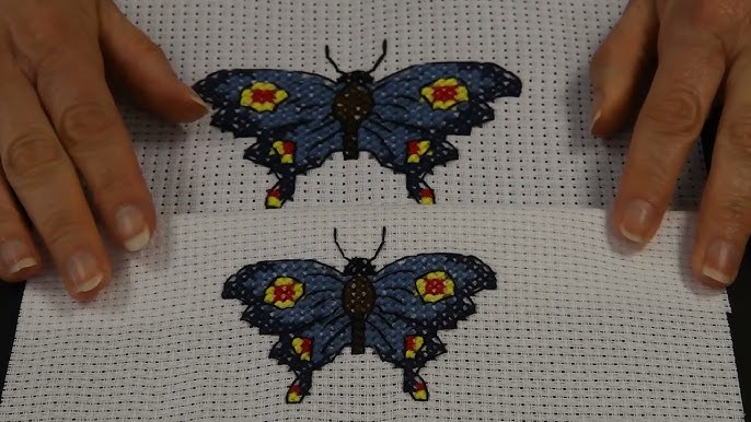 How to Remove Waste Canvas from Cross Stitch 