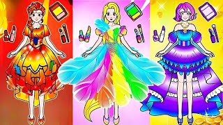 [🐾paper dolls🐾] Poor Rainbow Rapunzel and Rich Amy Friend Talented Dress Contest | LOL Surprise DIYs