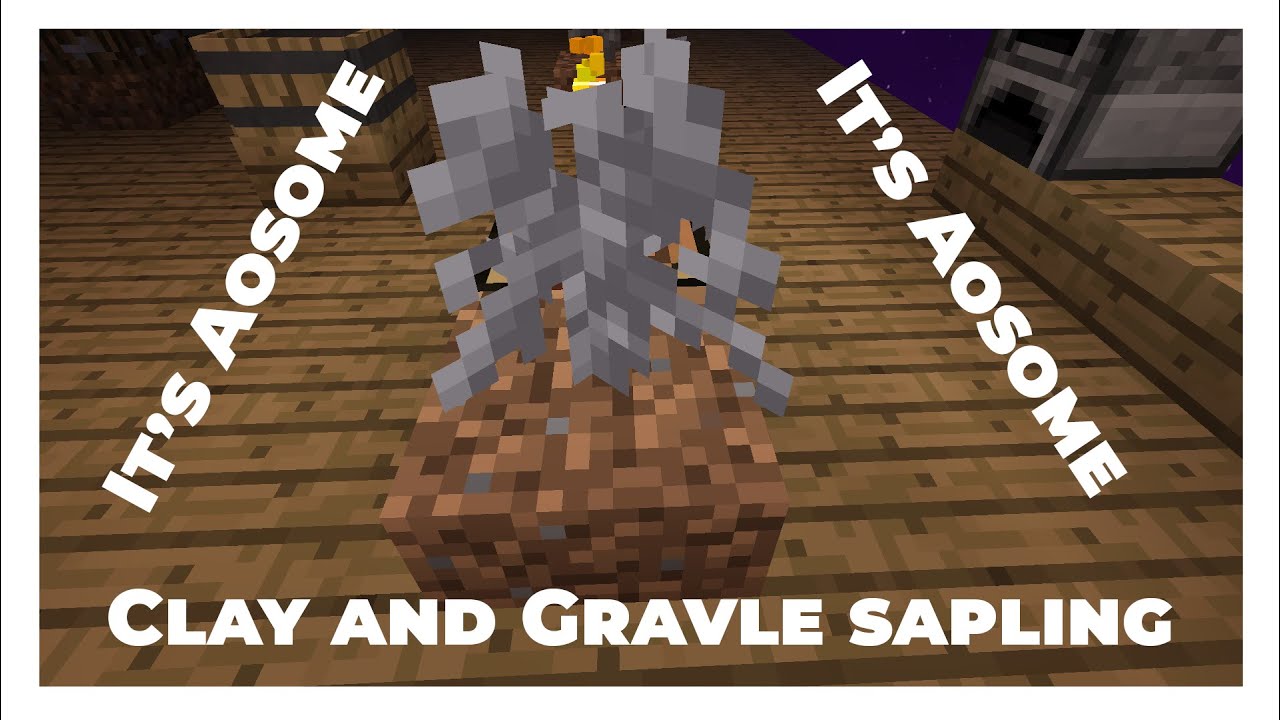 Making clay and gravel sapling in Sky Factory 4. Ep2 YouTube