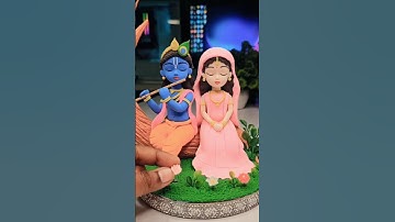 Jai shree Radhe Krishn 🙏 Krishan Radhe idol making with clay🙏 Radha Krishan Ji making #short #shorts
