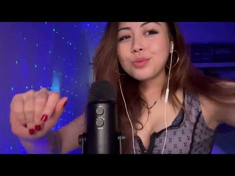 ASMR mouth sounds with hand movements 😴✋ (New mouth sounds! & spit painting)