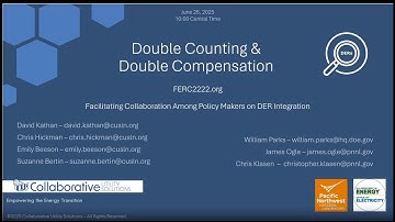 Double Counting and Double Compensation - FERC Order 2222 Policy Tracker Webinar
