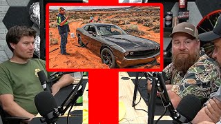 Off-roading a Dodge Challenger Rental Car. Matt's Offroad Recovery