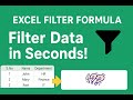 Filter Formula in excel #excel #excelformulas #excelforbeginners #exceltraining #googlesheets