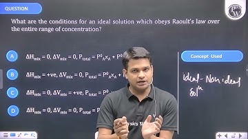 What are the conditions for an ideal solution which obeys Raoult