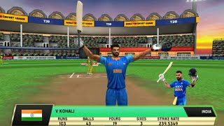 World T20 Cricket League Gameplay | Virat kohli Hit Century | T20 Cricket League 1st Century screenshot 2