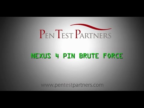 Nexus 4 PIN Bruteforce