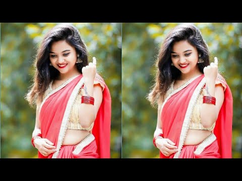 Traditional Beautiful Indian young girls in saree posing on white  background Stock Photo - Alamy