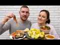 МУКБАНГ КАРТОФЕЛЬ РЫБА СКУМБРИЯ ФОРЕЛЬ СЕМГА MUKBANG POTATO FISH MACKEREL TROUT ответы на вопросы